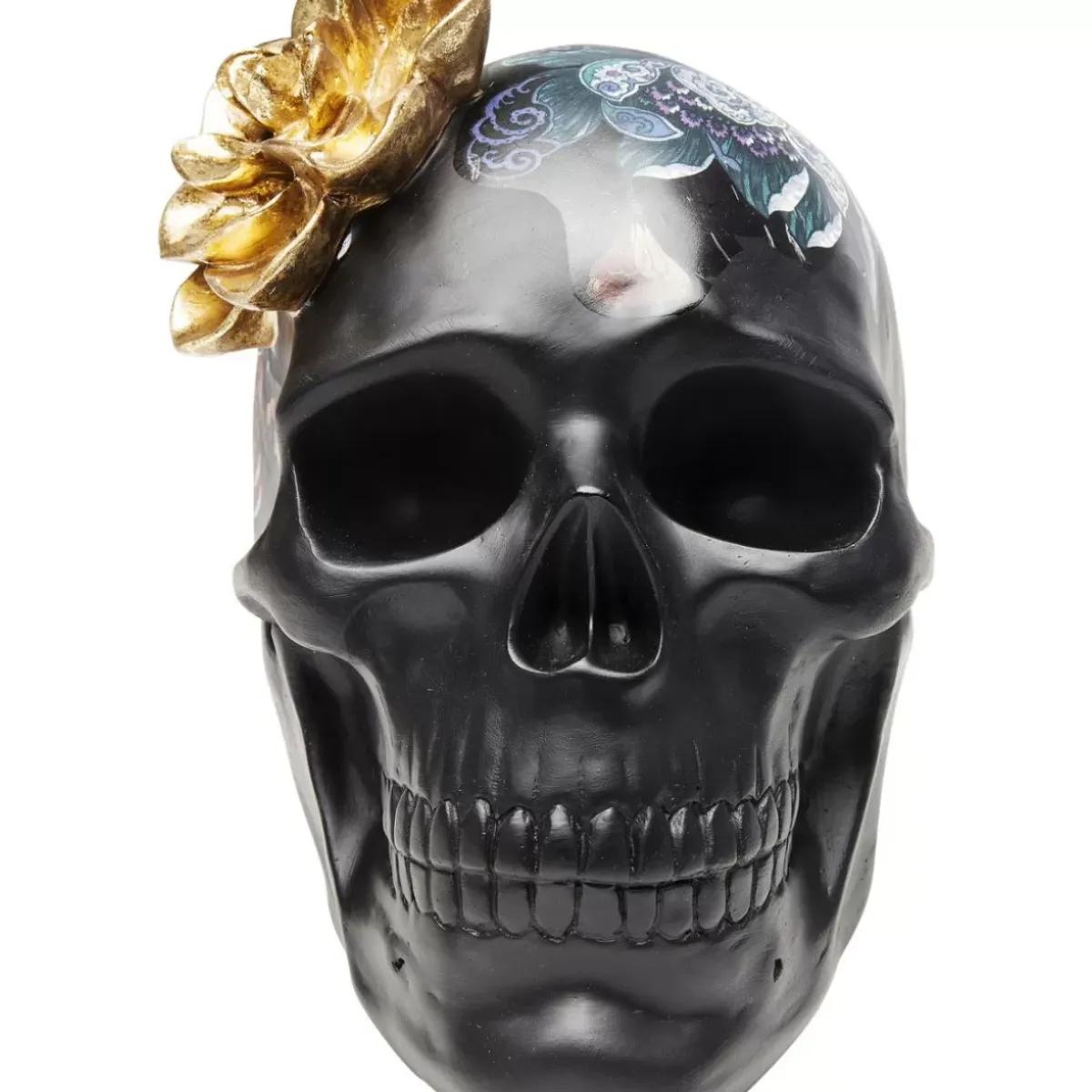 Sale Deko Objekt Flower Skull 22Cm Deko & Geschenkartikel