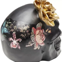 Sale Deko Objekt Flower Skull 22Cm Deko & Geschenkartikel