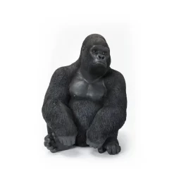 New Deko Objekt Monkey Gorilla Side Medium Schwarz Deko & Geschenkartikel