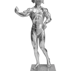 Outlet Deko Objekt Muscle Dog Silber Deko & Geschenkartikel