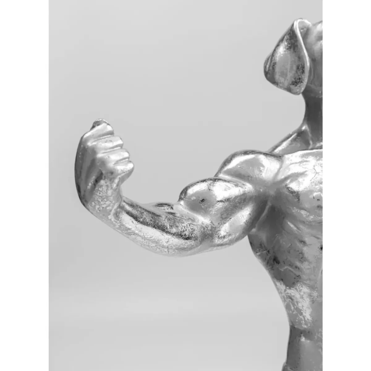 Outlet Deko Objekt Muscle Dog Silber Deko & Geschenkartikel