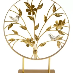New Deko Objekt Singing Birds Gold 38Cm Deko & Geschenkartikel