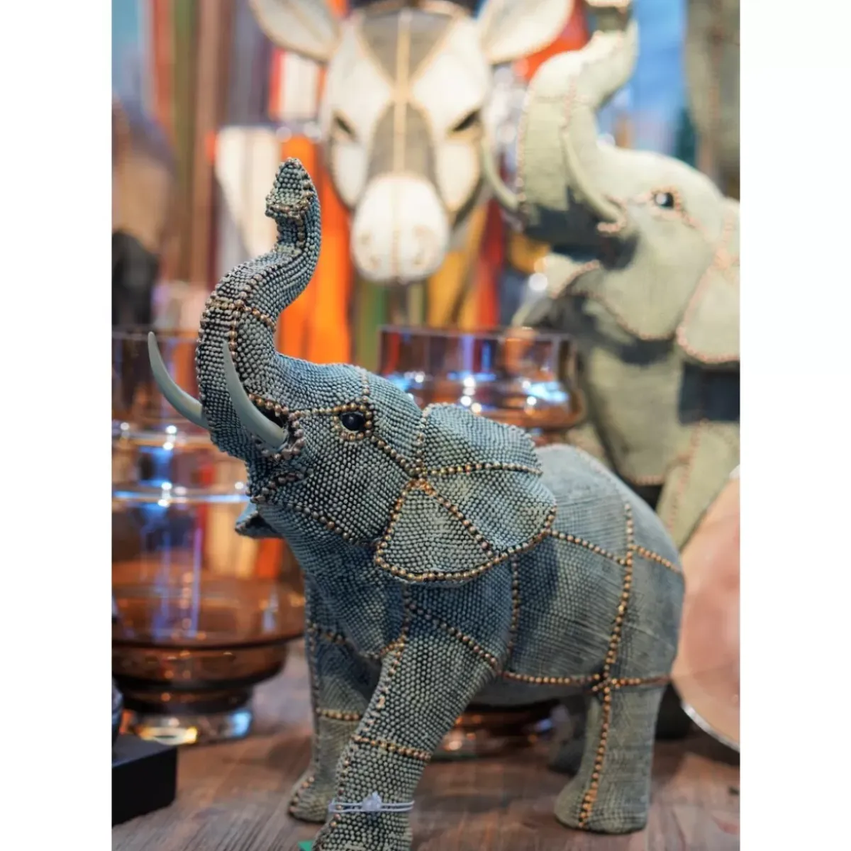 Clearance Deko Objekt Walking Elephant Pearls Deko & Geschenkartikel