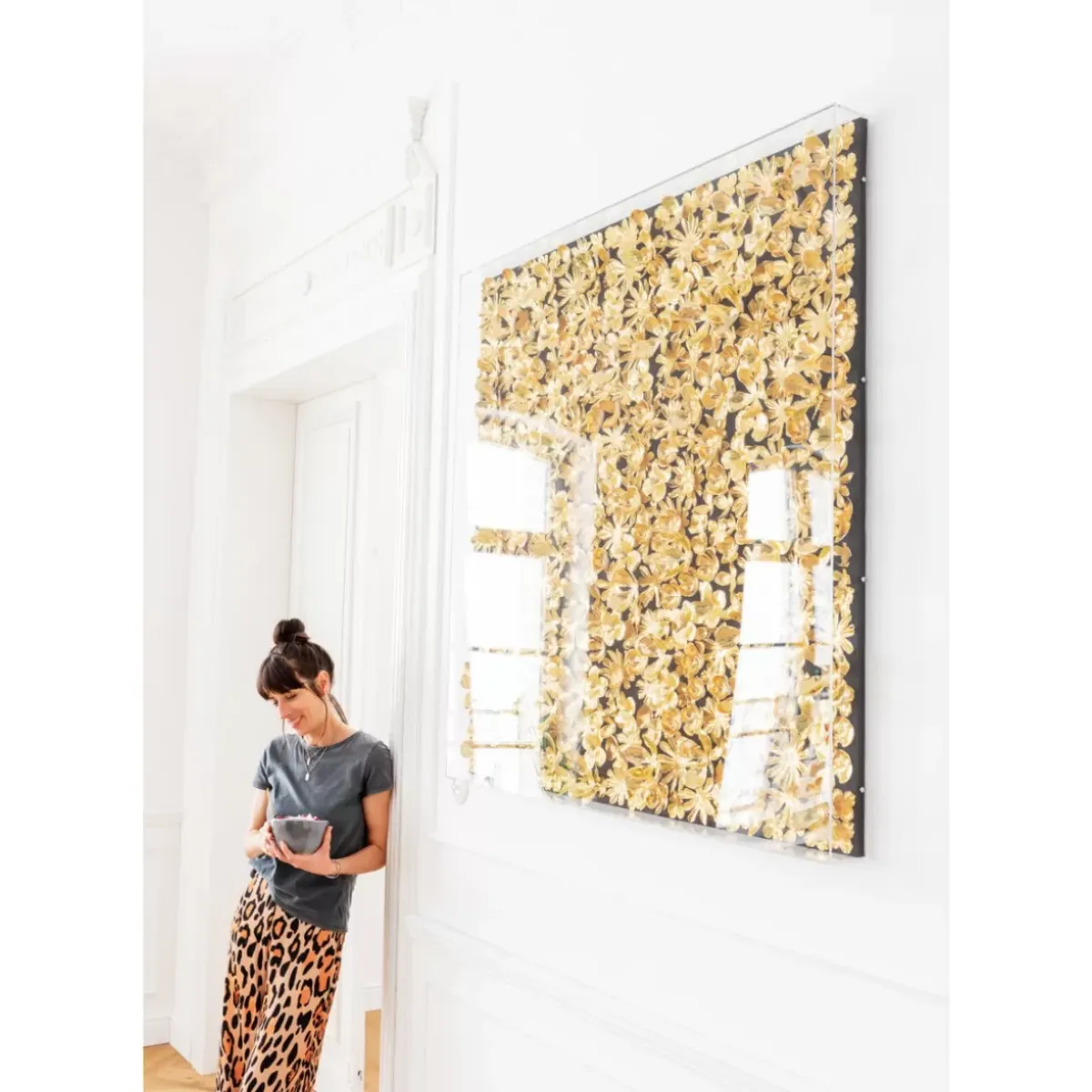 Sale Deko Rahmen Gold Flower 120X120Cm Bilder