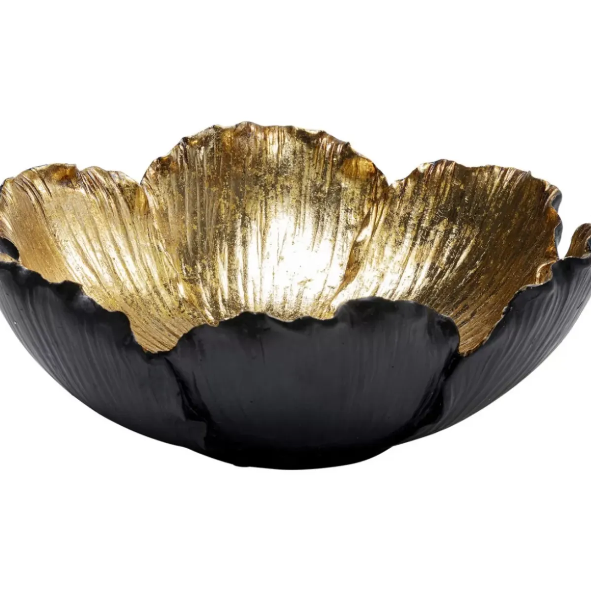 Clearance Deko Schale Flower Bloom Schwarz Gold O25Cm Deko & Geschenkartikel
