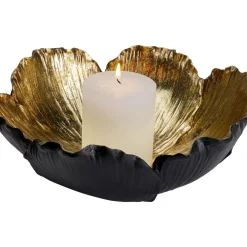 Clearance Deko Schale Flower Bloom Schwarz Gold O25Cm Deko & Geschenkartikel
