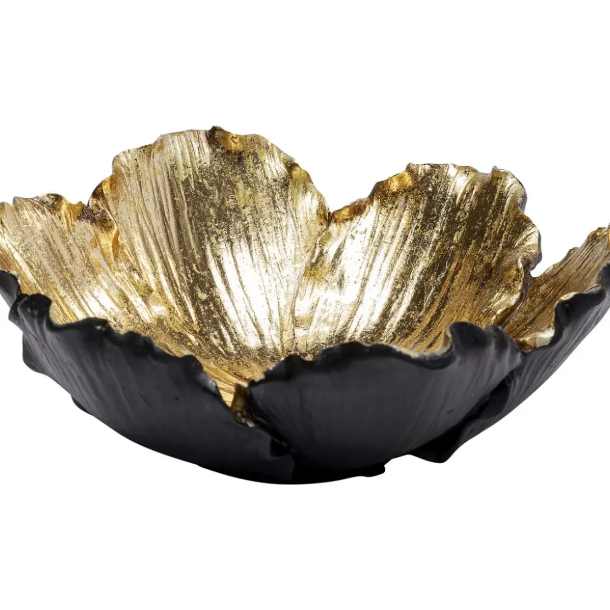 Hot Deko Schale Flower Bloom Schwarz Gold O20Cm Deko & Geschenkartikel