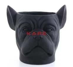Clearance Deko Ubertopf Bulldog Schwarz Aufbewahrung & Ordnung