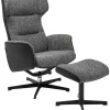 Outlet Drehsessel Mit Hocker Ohio Salt And Pepper Sessel