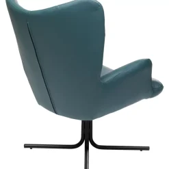 Online Drehsessel Oscar Leder Blau Sessel
