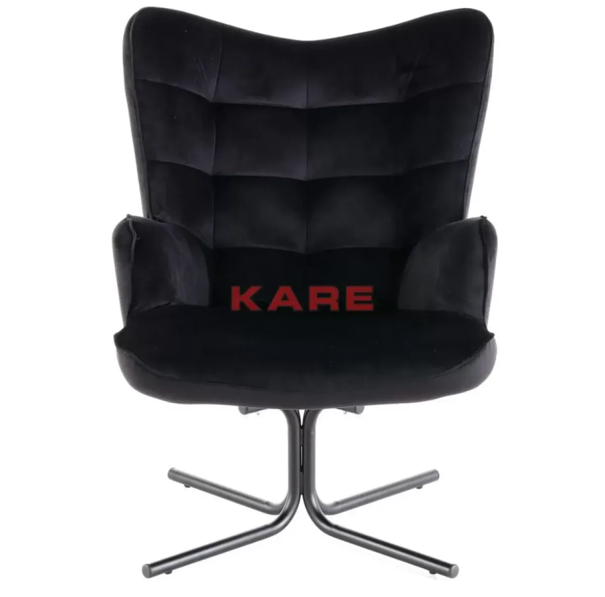 Online Drehsessel Oscar Velvet Schwarz Sessel