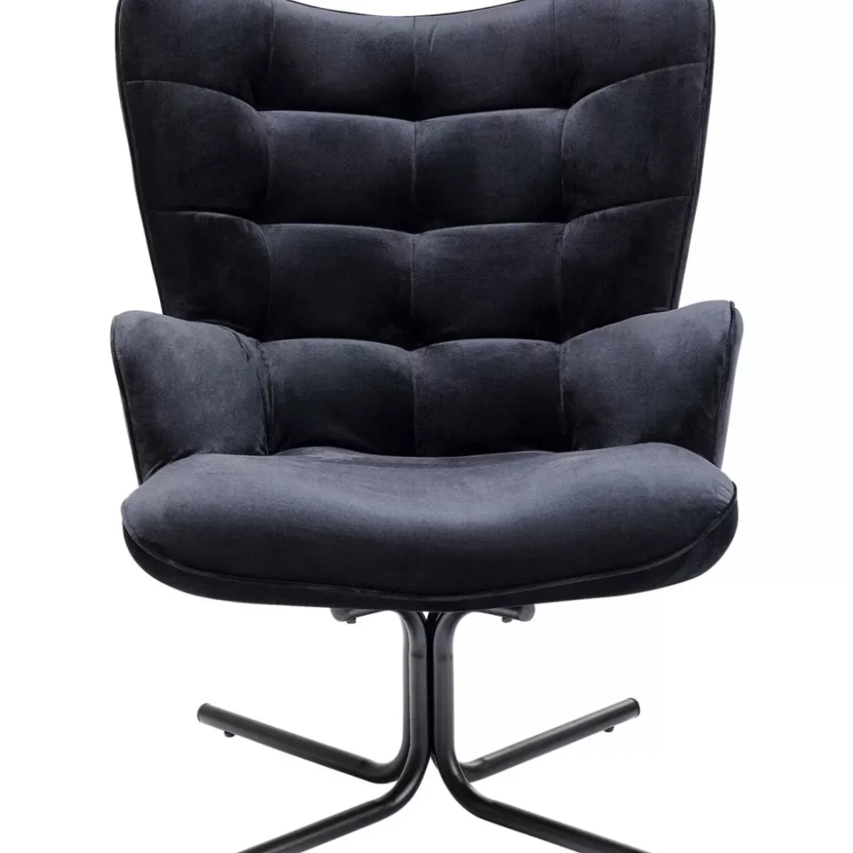 Online Drehsessel Oscar Velvet Schwarz Sessel