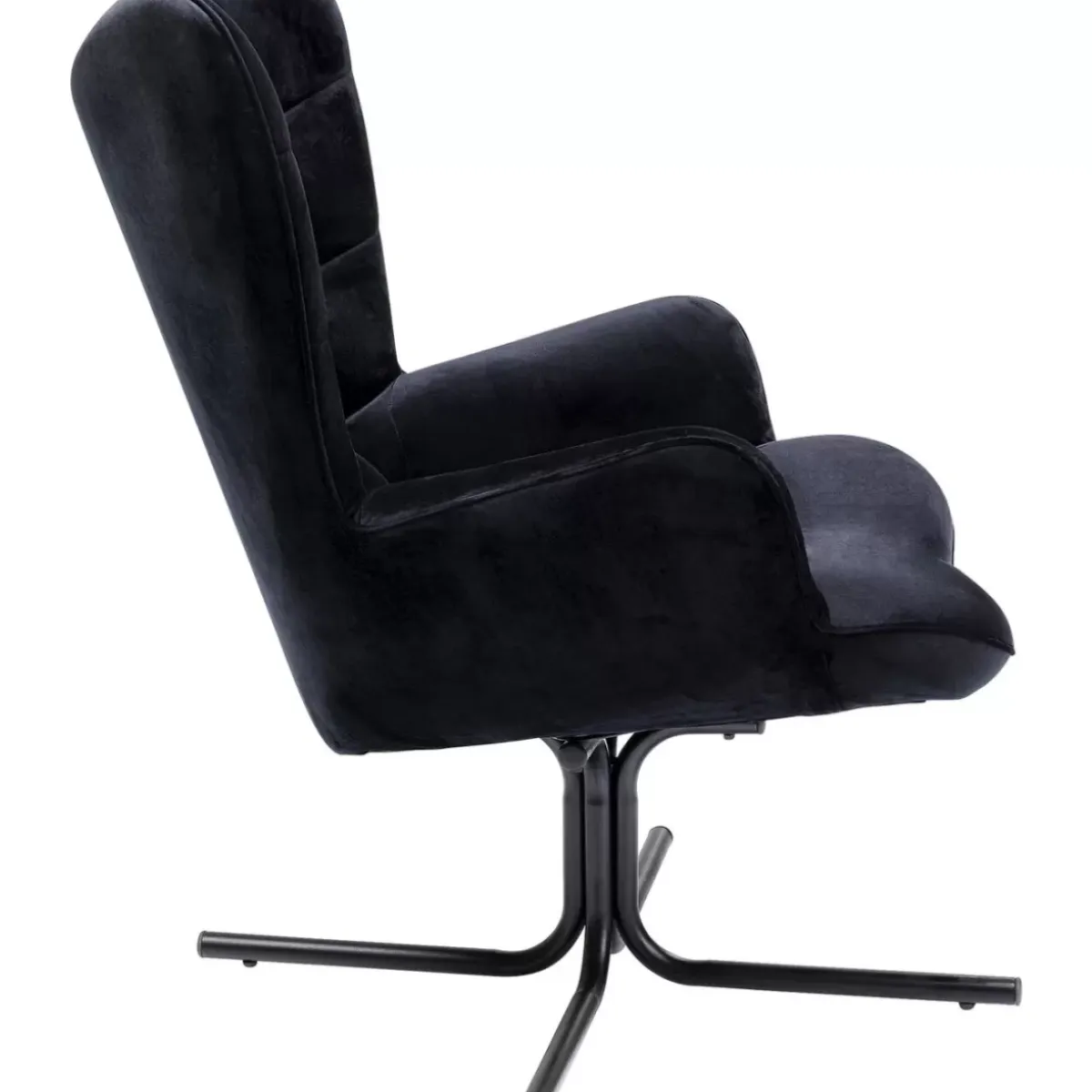 Online Drehsessel Oscar Velvet Schwarz Sessel