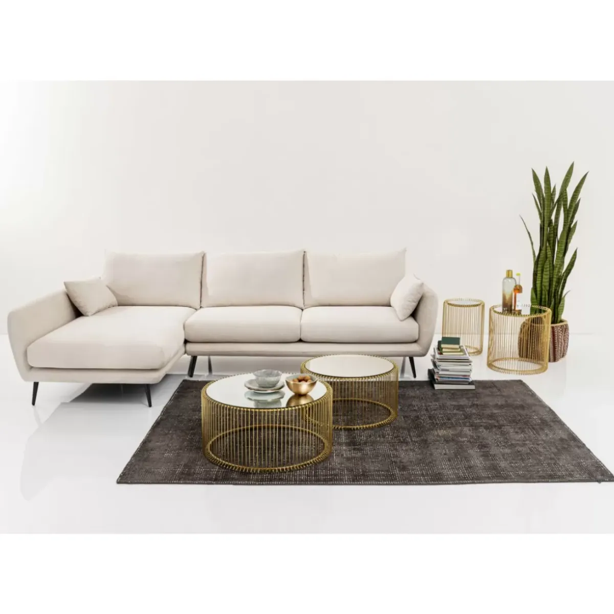 Clearance Ecksofa Amalfi Links Creme 275Cm Sofas & Couches