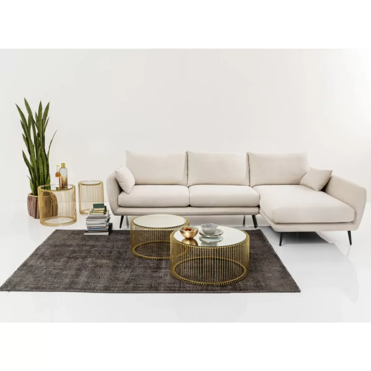 Outlet Ecksofa Amalfi Rechts Creme 275Cm Sofas & Couches