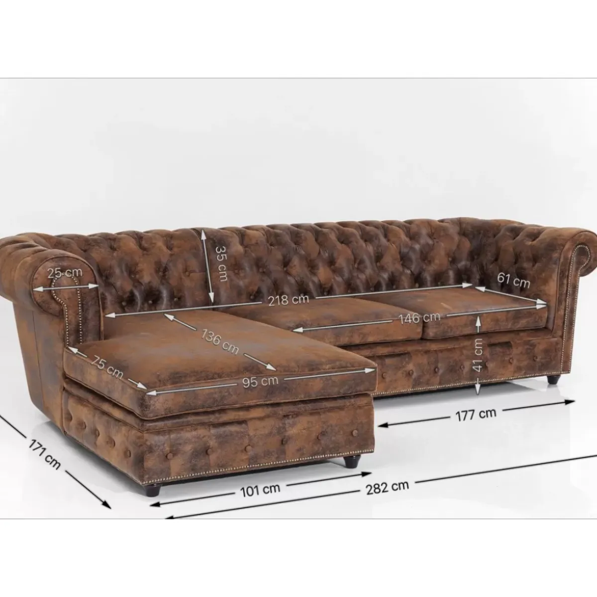 Clearance Ecksofa Cambridge Vintage Smart L Sofas & Couches