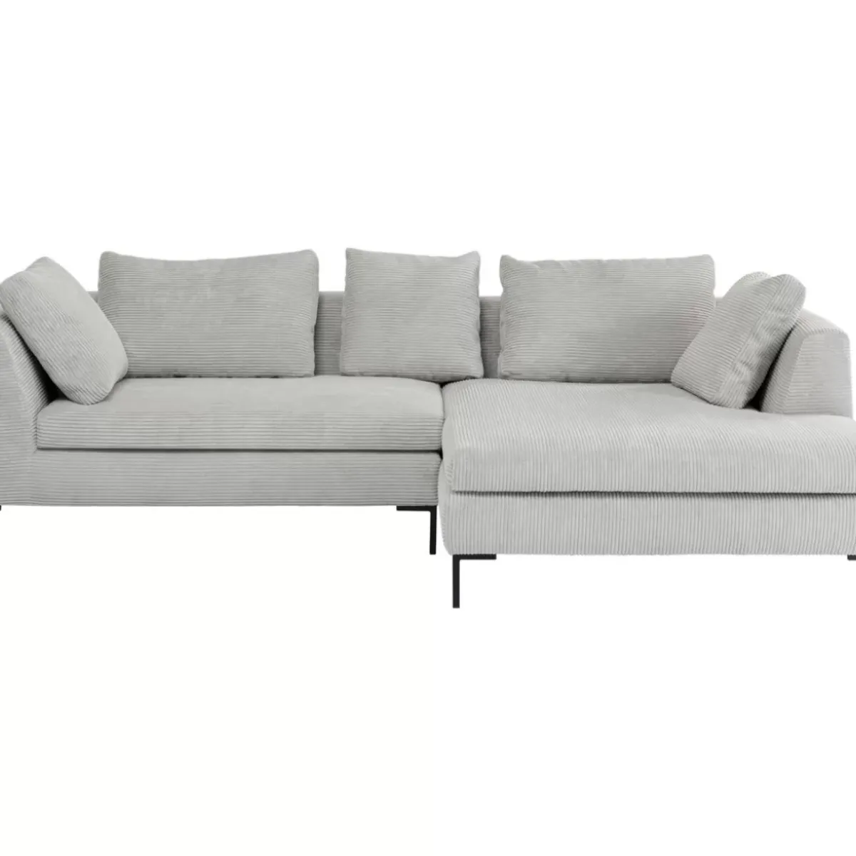 New Ecksofa Gianni Cord Grau Rechts Sofas & Couches