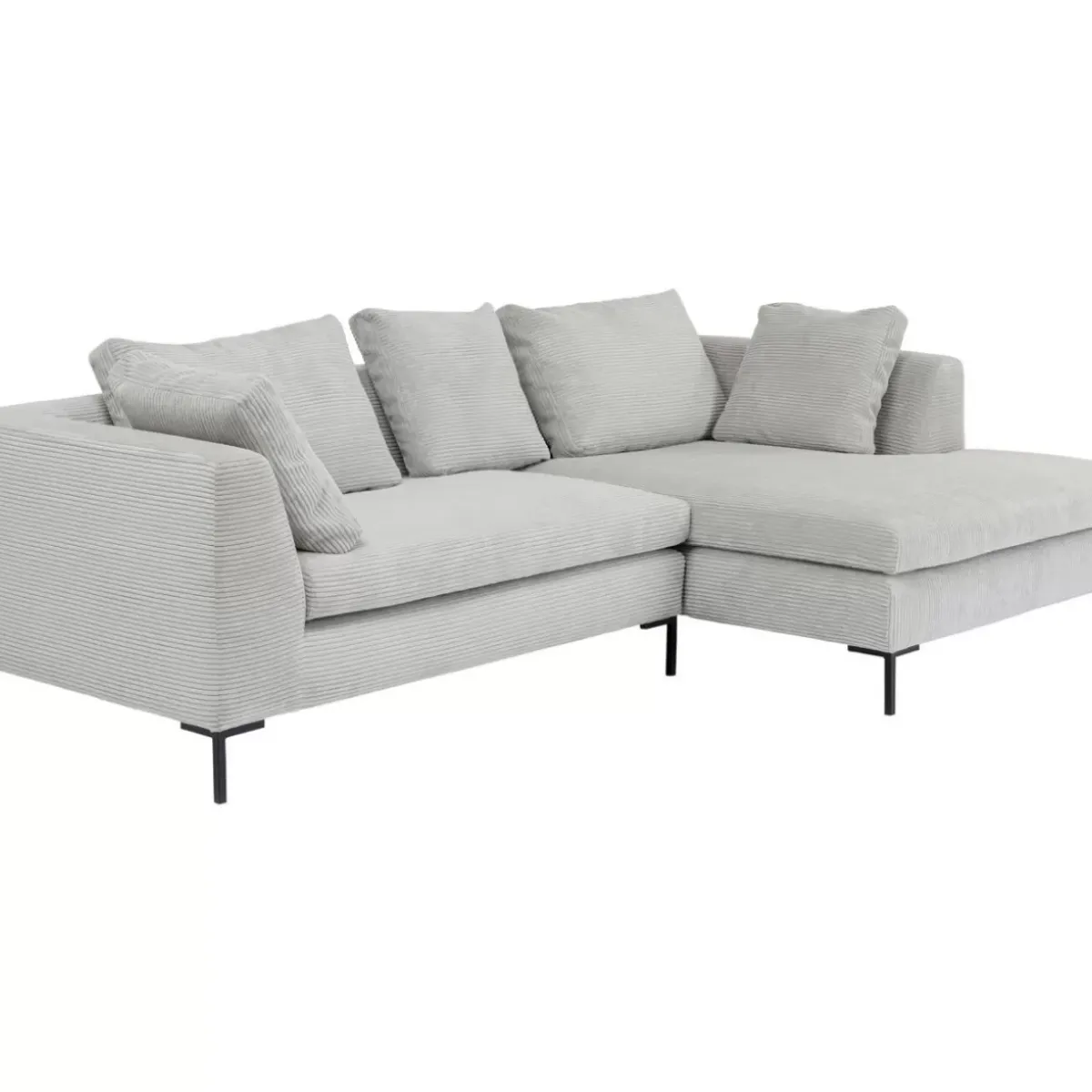 New Ecksofa Gianni Cord Grau Rechts Sofas & Couches