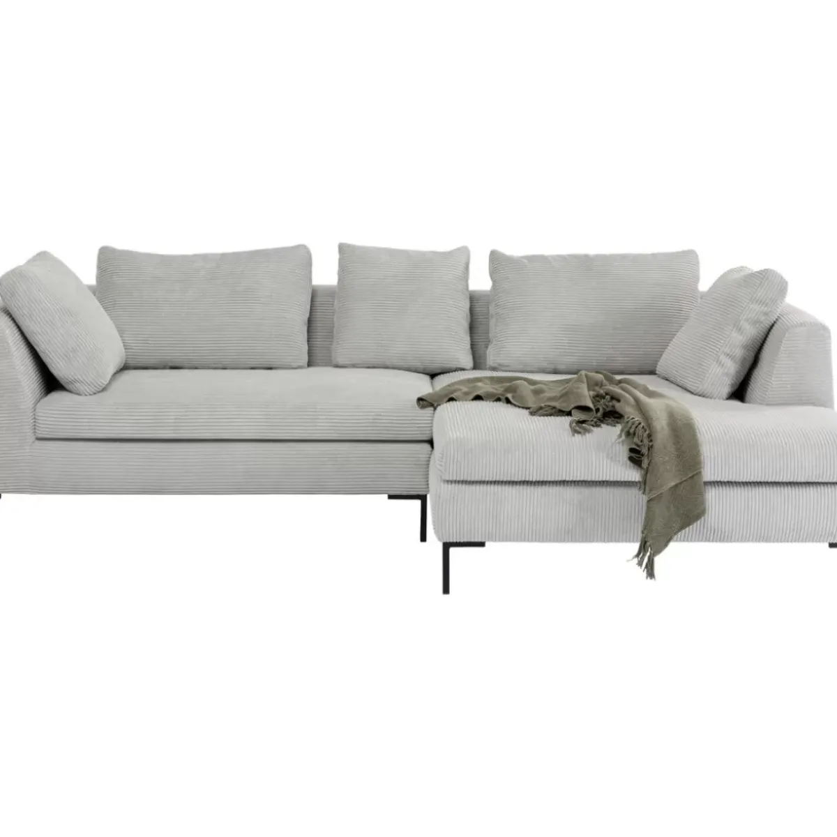 New Ecksofa Gianni Cord Grau Rechts Sofas & Couches