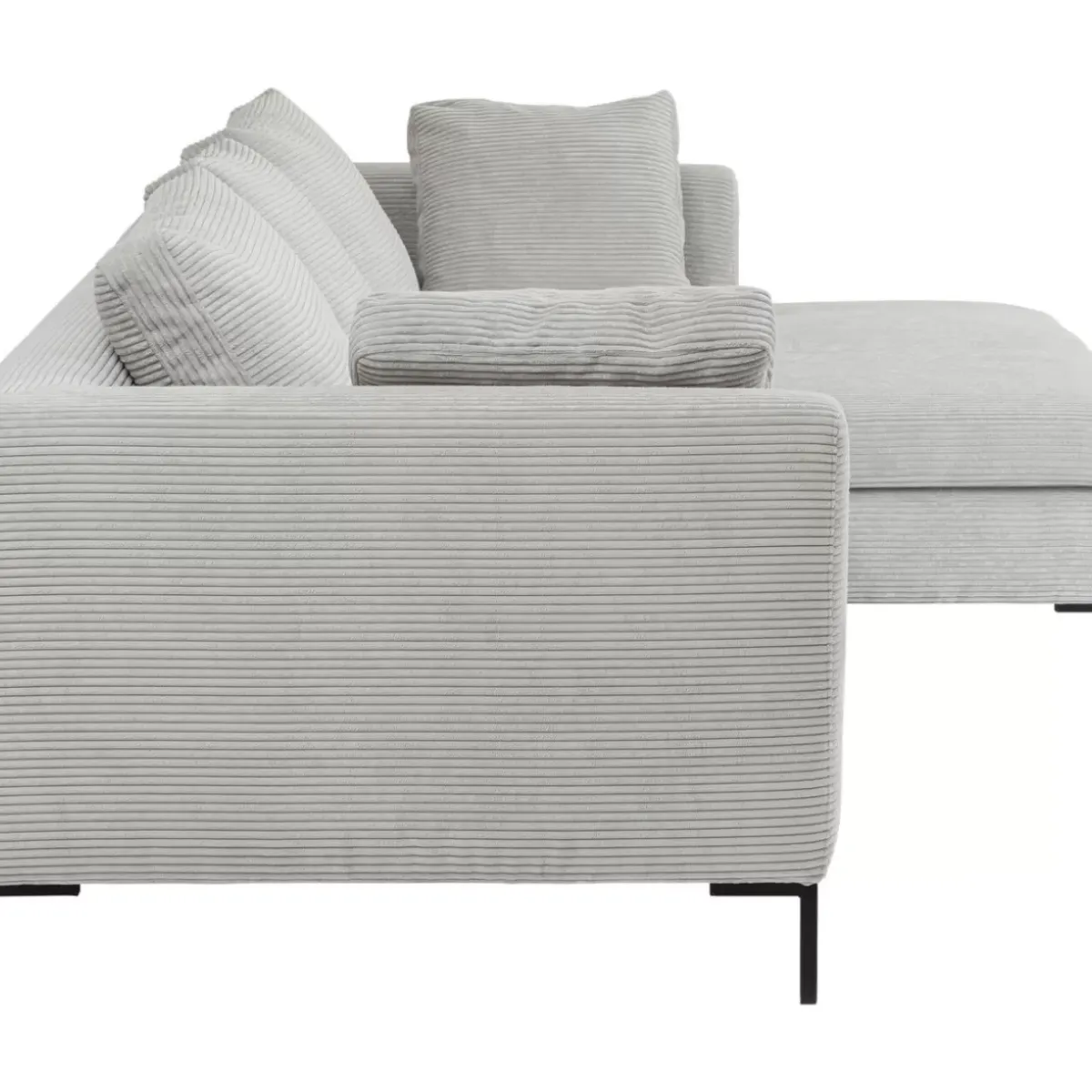 New Ecksofa Gianni Cord Grau Rechts Sofas & Couches
