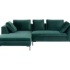 Sale Ecksofa Gianni Small Velvet Dunkelgrun Links Sofas & Couches