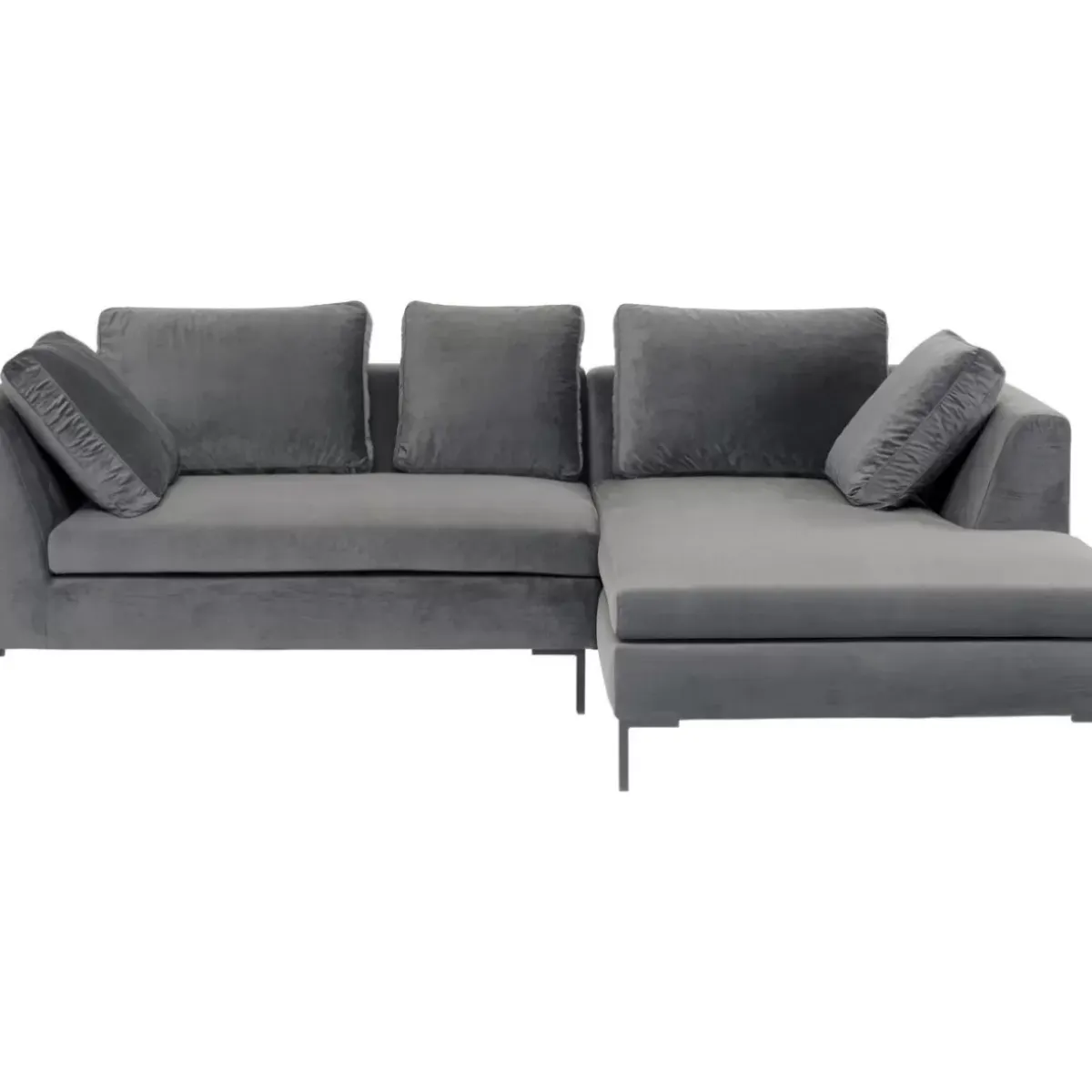 New Ecksofa Gianni Small Velvet Grau Rechts Sofas & Couches