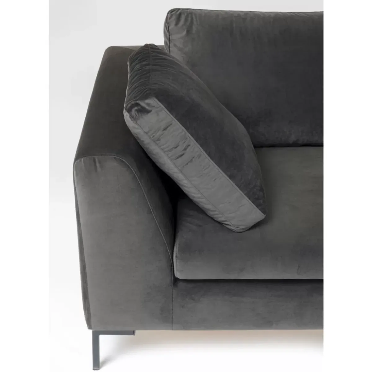 New Ecksofa Gianni Small Velvet Grau Rechts Sofas & Couches