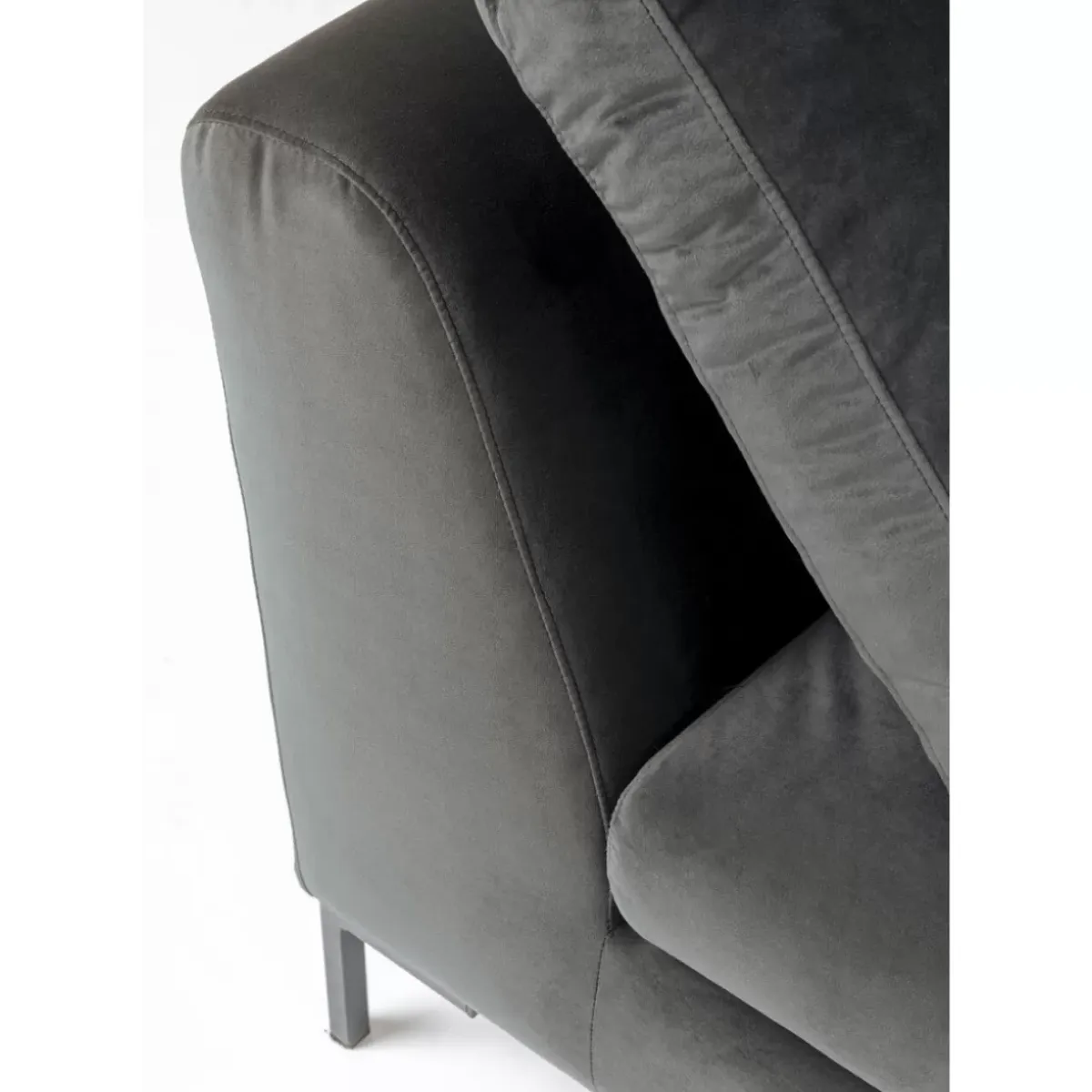 New Ecksofa Gianni Small Velvet Grau Rechts Sofas & Couches