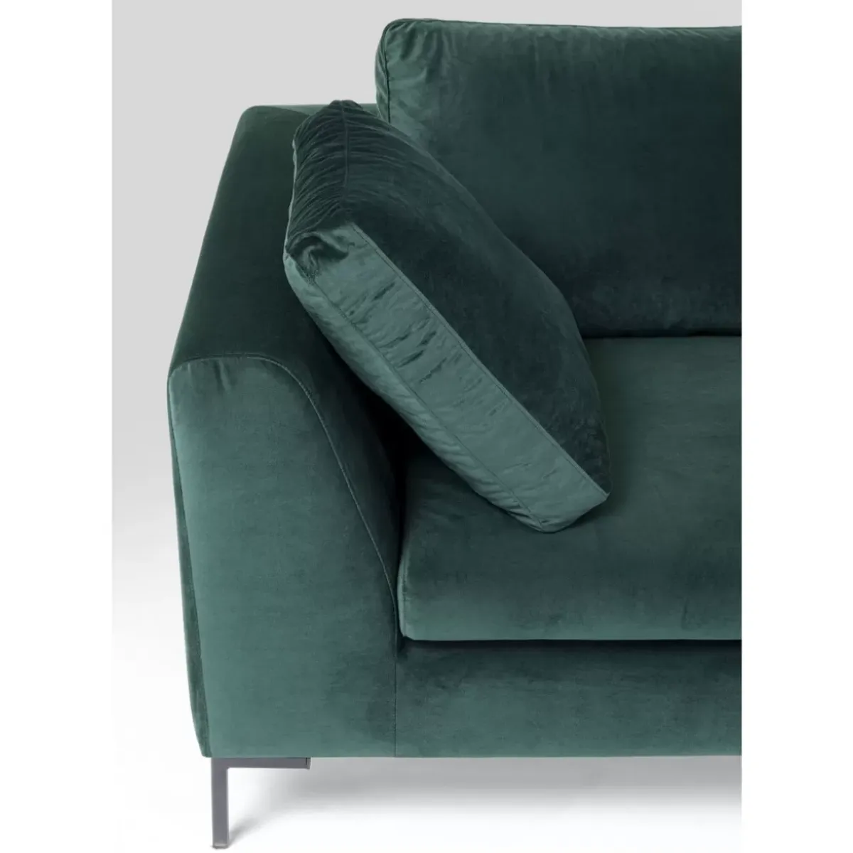 Discount Ecksofa Gianni Small Velvet Dunkelgrun Rechts Sofas & Couches
