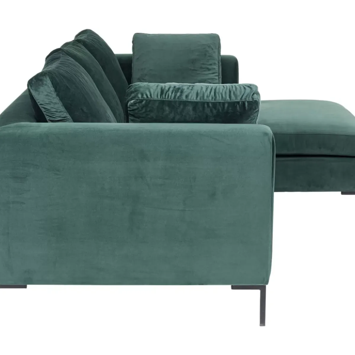 Discount Ecksofa Gianni Small Velvet Dunkelgrun Rechts Sofas & Couches