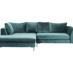 Discount Ecksofa Gianni Velvet Dunkelgrun Links Schwarz Sofas & Couches