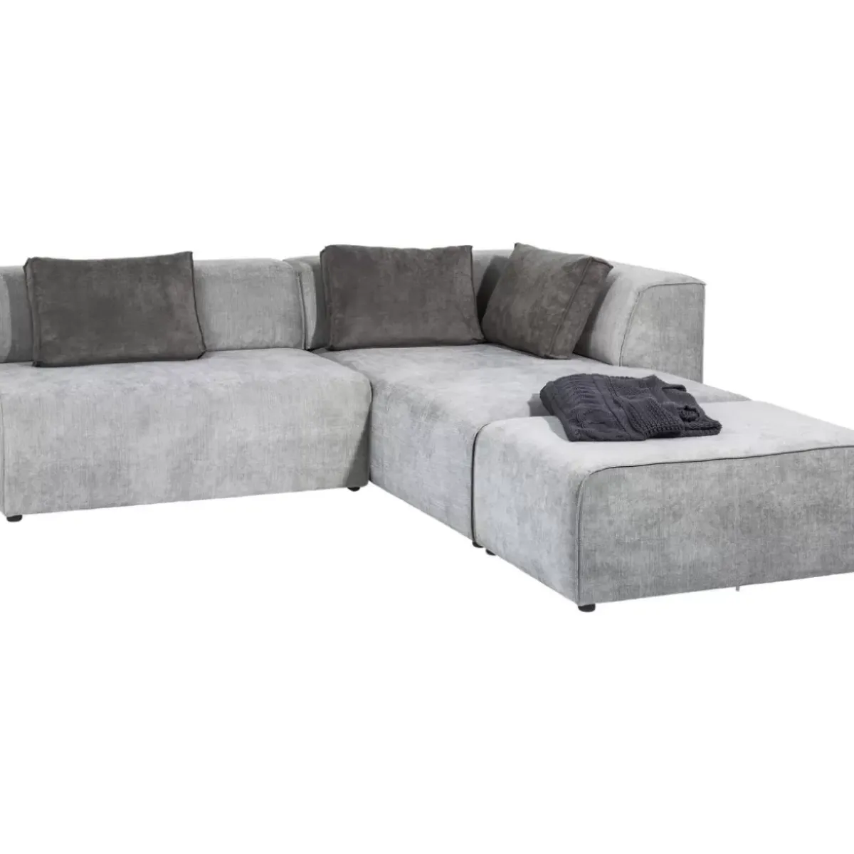 Clearance Ecksofa Infinity Ottomane Grau Rechts Sofas & Couches