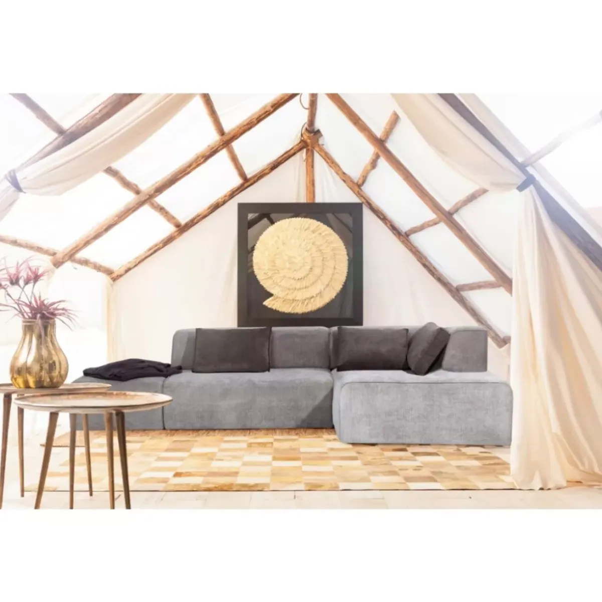 Clearance Ecksofa Infinity Ottomane Grau Rechts Sofas & Couches