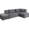 Outlet Ecksofa Infinity Ottomane Cord Grau Rechts Sofas & Couches