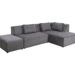 Outlet Ecksofa Infinity Ottomane Cord Grau Rechts Sofas & Couches