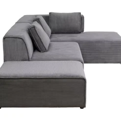 Outlet Ecksofa Infinity Ottomane Cord Grau Rechts Sofas & Couches