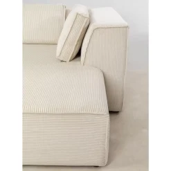 Outlet Ecksofa Infinity Ottomane Cord Creme Rechts Sofas & Couches