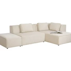 Outlet Ecksofa Infinity Ottomane Cord Creme Rechts Sofas & Couches