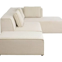 Outlet Ecksofa Infinity Ottomane Cord Creme Rechts Sofas & Couches