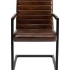 Freischwinger Lola Leder Braun Stühle