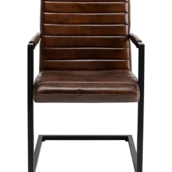 Freischwinger Lola Leder Braun Stühle