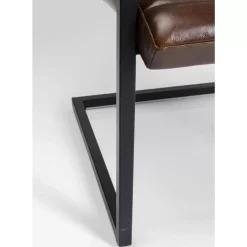 Freischwinger Lola Leder Braun Stühle