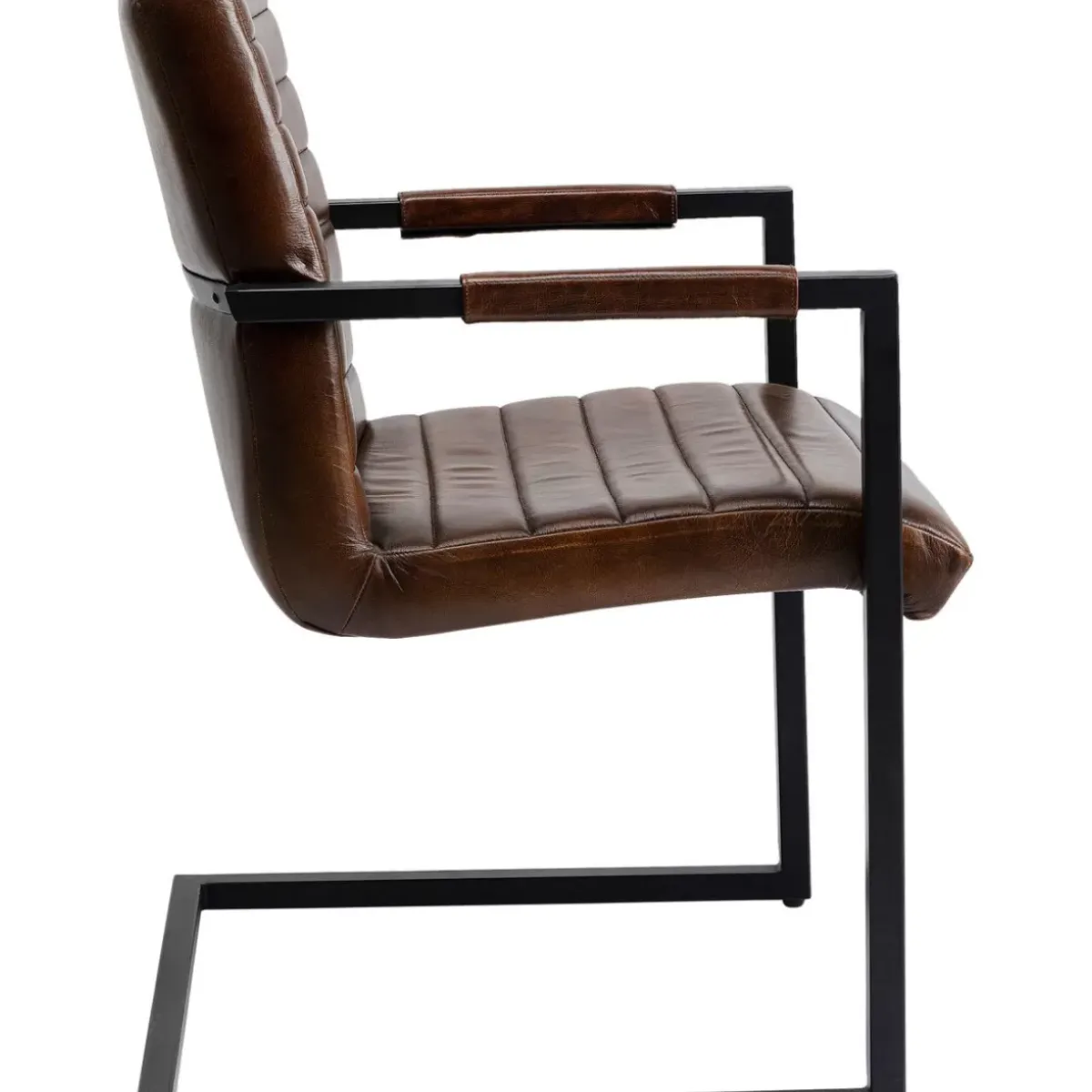 Freischwinger Lola Leder Braun Stühle