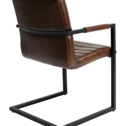Freischwinger Lola Leder Braun Stühle