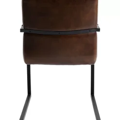 Freischwinger Lola Leder Braun Stühle