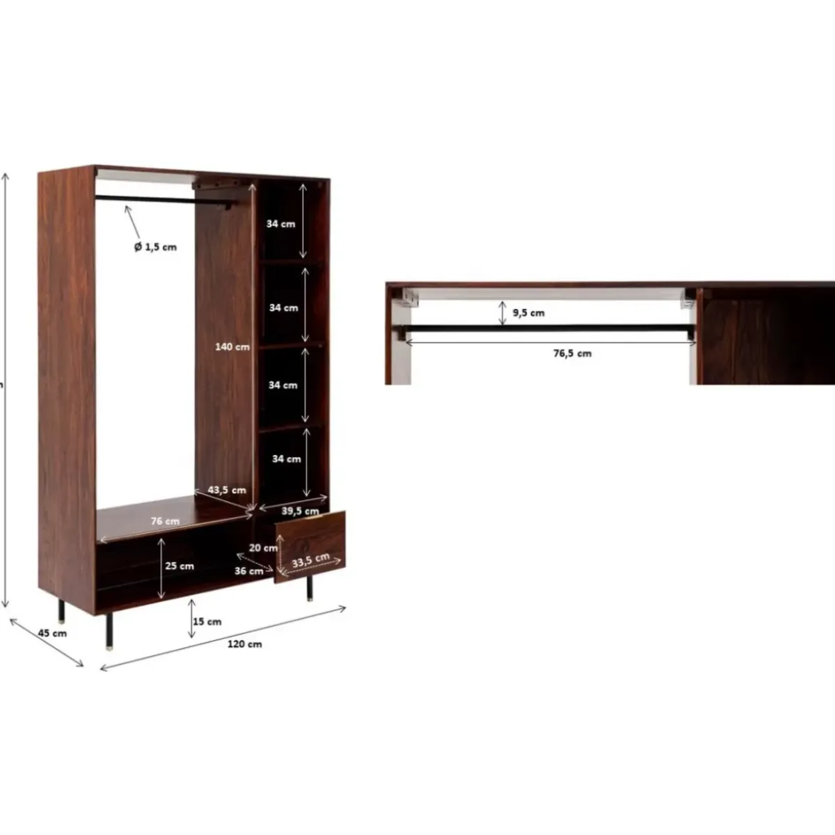 Clearance Garderobenschrank Ravello 185X120 Kleinmöbel & Sonstiges