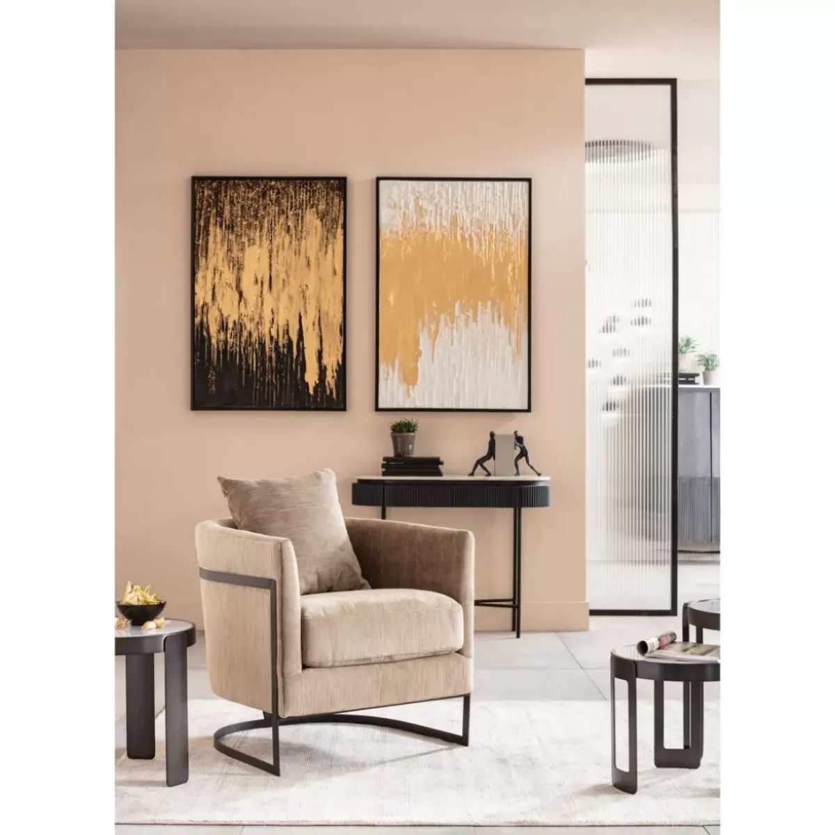 Discount Gerahmtes Bild Abstract Schwarz 80X120Cm Bilder