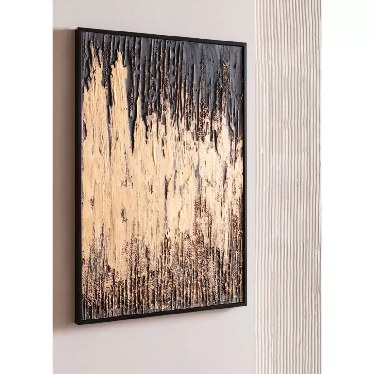 Discount Gerahmtes Bild Abstract Schwarz 80X120Cm Bilder