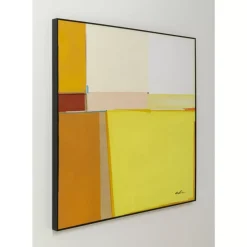 Discount Gerahmtes Bild Abstract Shapes Gelb 113X113Cm Bilder
