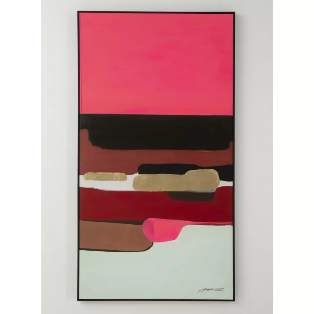 Hot Gerahmtes Bild Abstract Shapes Pink 73X143Cm Bilder